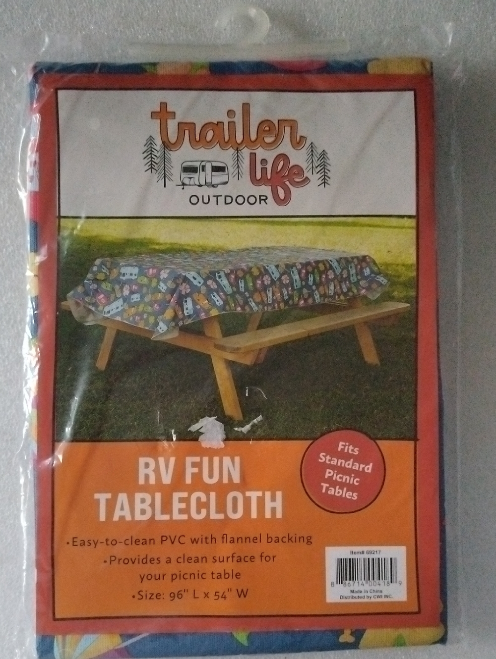 Trailer Life Outdoor RV Fun Picnic Tablecloth - Multicolor